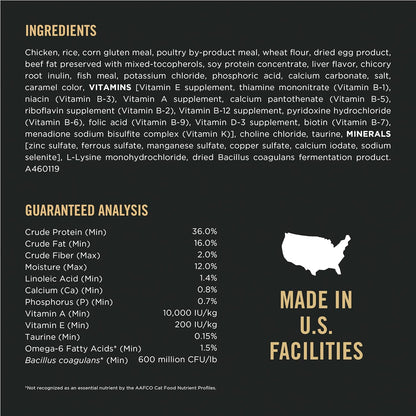 Purina Pro Plan Allergen Reducing, High Protein Cat Food, LIVECLEAR Chicken and Rice Formula - 3.5 Lb. Bag