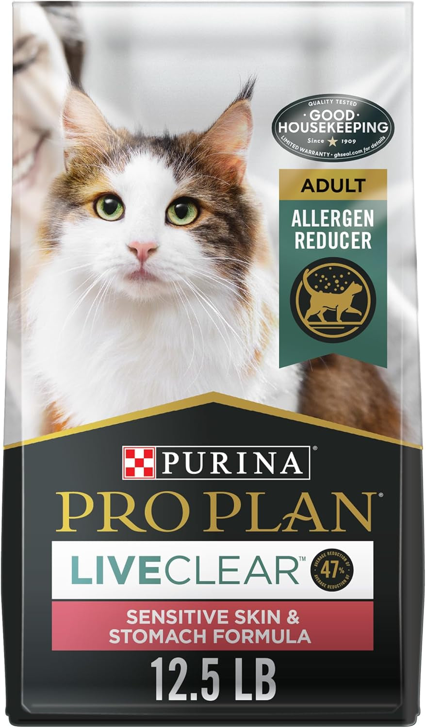 Purina Pro Plan Allergen Reducing, High Protein Cat Food, LIVECLEAR Chicken and Rice Formula - 3.5 Lb. Bag